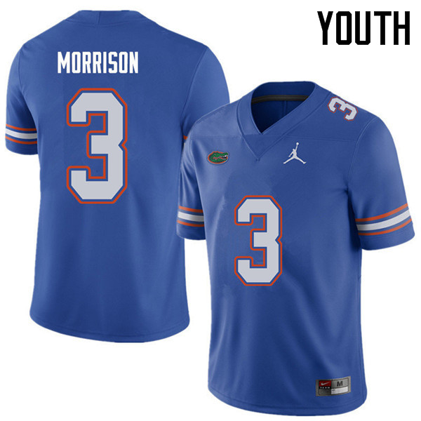 Jordan Brand Youth #3 Antonio Morrison Florida Gators College Football Jerseys Sale-Royal